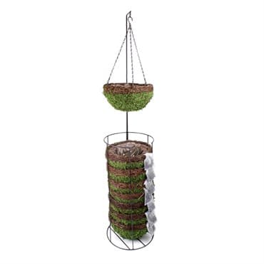 SuperMoss 12.5" Hanging Basket Round Stack Wicker — photo 1 of 2
