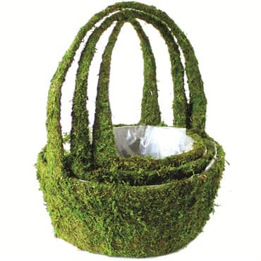 SuperMoss 3pc Set Arroyo Round Moss Deco Baskets — photo 1 of 2