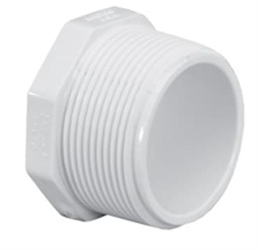 LAS 1-1/2IN PVC THREADED PLUG MPT 25/BX 450-015 — photo 1 of 2