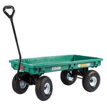 Millside 20x38" Plastic Deck Wagon w/ 4x10 Tires — photo 1 of 2