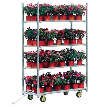GS 2259 TRANSPORT & DISPLAY CART W/3 SHELVES 5IN WHEELS — photo 1 of 2
