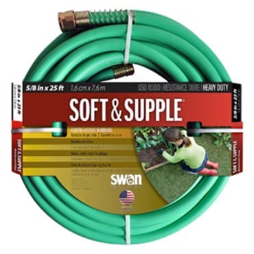 Swan 5/8"x25' Soft & Supple Reinforced Rubber/Vinyl Garden Hose — photo 1 of 2