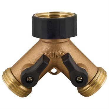 Melnor 2 Way Metal Hose Connector W/ Shut Off Valves — photo 1 of 2