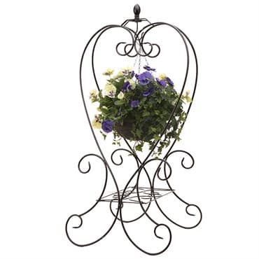 Panacea 40" Heart Shaped Folding Basket Hanger Black — photo 1 of 2