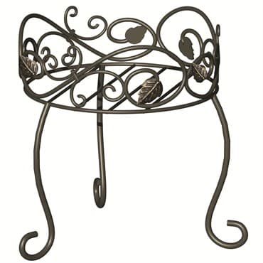 Panacea 11.5" Plant Stand Scroll & Ivy Black Brushed Bronze — photo 1 of 2