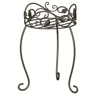 Panacea 16.5" Plant Stand Scroll & Ivy Black Brushed Bronz — photo 1 of 2