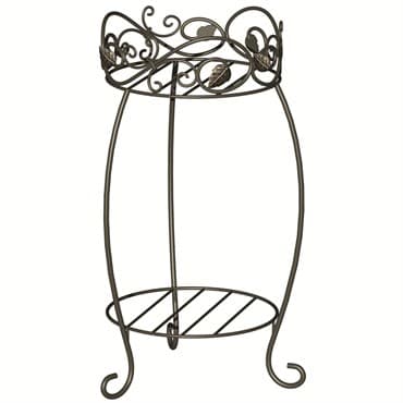Panacea 21.5" Plant Stand Scroll & Ivy Black Brushed Bronz — photo 1 of 2