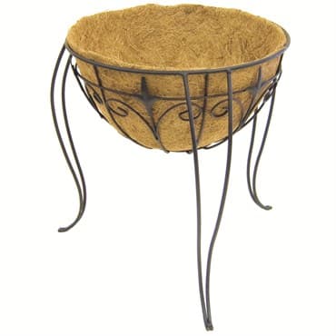 Panacea 16" Plant Stand With Liner & Finial Black — photo 1 of 2