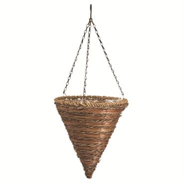 Panacea 12" Rope & Fern Cone Hanging Basket — photo 1 of 2