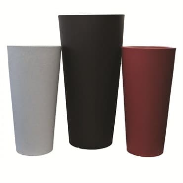 Tusco 26" Cosmo Tall Round Planter Black — photo 1 of 2