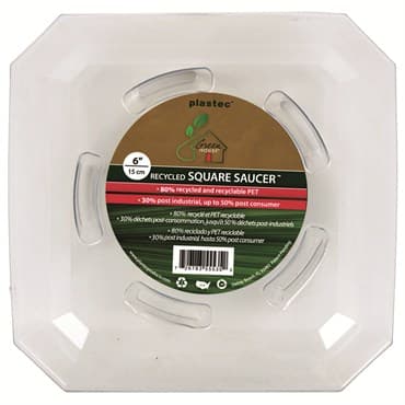 Plastec 6" Square Recycled Saucer — photo 1 of 2