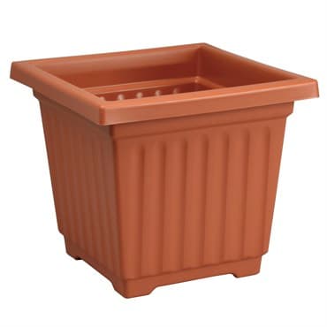 DLN 15.00 Square Color Planter Clay 10/CS 33CS/PL — photo 1 of 2
