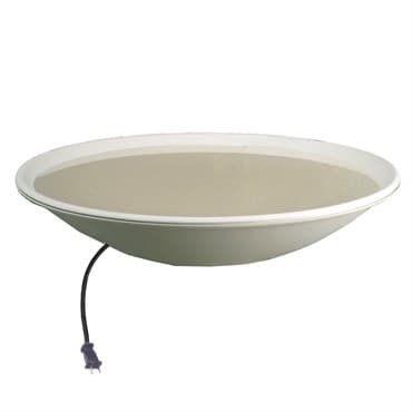 API Beige Heated Plastic Bird Bath With Deck Mounting Hardware — photo 1 of 2