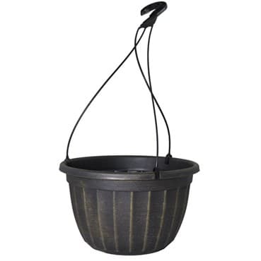 Grower Select 11.00 Serenity Hanging Basket Black / Silver With Plastic 3 Strand Hanger 72/CS — photo 1 of 2