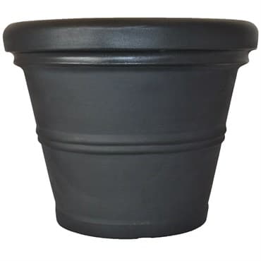 Tusco 13.5" Rolled Rim Planter Black — photo 1 of 2