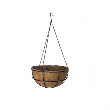 AGW 14" Hanging Basket with Liner Matte Black — photo 1 of 2