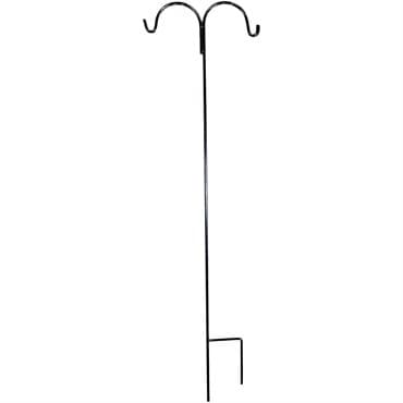 AGW 5/8" Heavy Duty Tall Double Shepherd Hook Black — photo 1 of 2