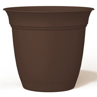 HC 8" Eclipse Pot With Attached Saucer Chocolate — photo 1 of 2