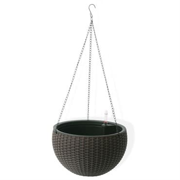 Algreen Modena Rattan Hanging Basket Mocha — photo 1 of 2