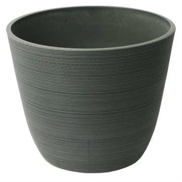 Algreen Valencia 14"x11" Round Ribbed Charcoal — photo 1 of 2