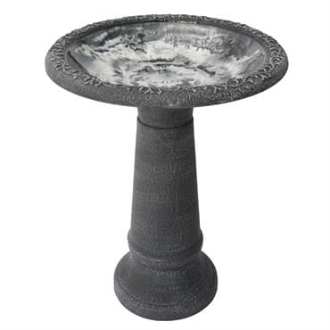 Algreen Acerra 20" Stone Composite Birdbath Gray — photo 1 of 2