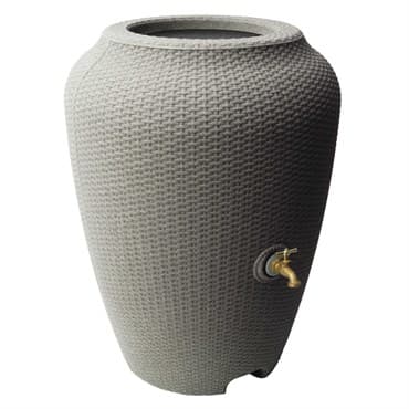 Algreen 50gal Wicker Rain Barrel Warm Gray — photo 1 of 2