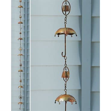 Ancient Graf Flamed Umbrella Rain Chain — photo 1 of 2
