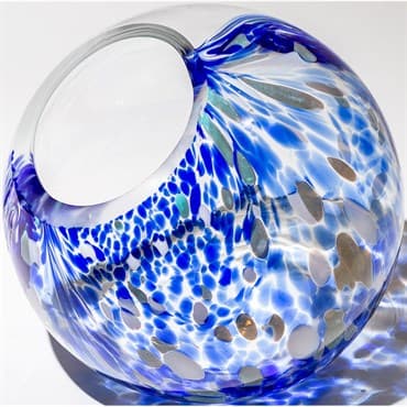 APM 10" Art Glass Terrarium Orb Atlantic Blue — photo 1 of 2