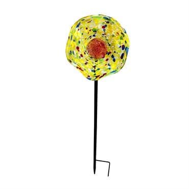 APM Art Glass Poppy Flower Stake Yellow — photo 1 of 2