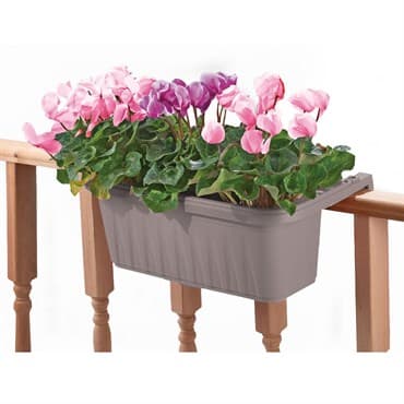 Apollo 20" Adjustable Railing Planter Grey — photo 1 of 2