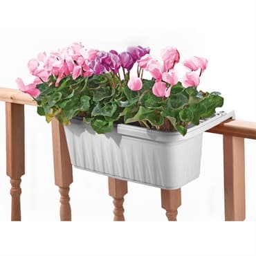 Apollo 20" Adjustable Railing Planter White — photo 1 of 2