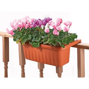 Apollo 24" Adjustable Railing Planter Terra Cotta — photo 1 of 2