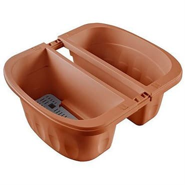Apollo 16" Double Sided Adjustable Railing Planter Terra Cotta — photo 1 of 2