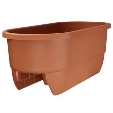 Apollo 24" Dual Deck Rail Planter Terra Cotta — photo 1 of 2