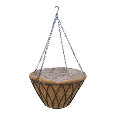 Austram 16" Lotus Planter Black with Chain — photo 1 of 2