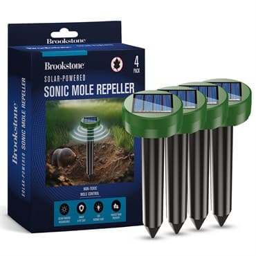 Brookstone 4pk Solar Powered Sonic Mole Repeller — photo 1 of 2