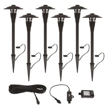 Moonrays 6pk Black Metal Pathway Kit — photo 1 of 2