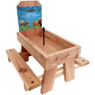 Pennington Cedar Picnic Table Squirrel Feeder — photo 1 of 2