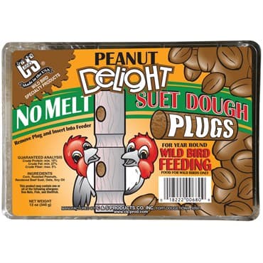 C&S 12oz Peanut Delight No Melt Suet Dough Plugs 4Pk — photo 1 of 2