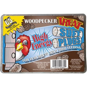 C&S 11oz Woodpecker Treat High Energy Suet Plugs 4Pk - Each Plug is 2.75oz — photo 1 of 2