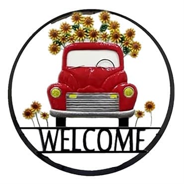 DDI 29in Red Truck Welcome Wheel — photo 1 of 2