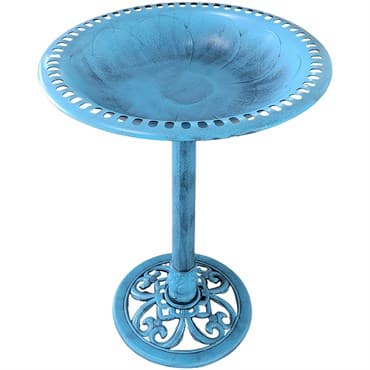 DDI Resin Bird Bath Blue — photo 1 of 2