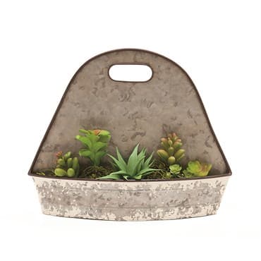 Deer Park Succulent Wall Planter Silver White — photo 1 of 2
