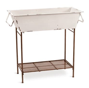 Deer Park Large White Tub Floor Planter — photo 1 of 2