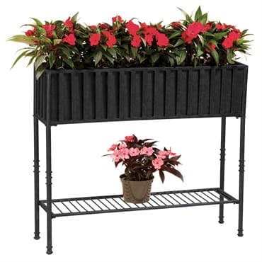 Deer Park 35" Solera Planter w/ Tin Liner Black — photo 1 of 2
