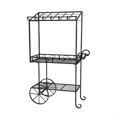 Deer Park Flat Back Flower Cart Planter Black — photo 1 of 2