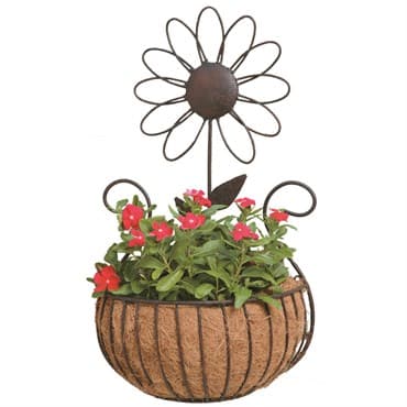 Deer Park Daisy Wall Basket With Coco Liner — photo 1 of 2