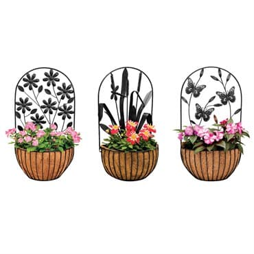 Deer Park Wall Basket Variety Pk 2 Floral Dragonfly Butterfly — photo 1 of 2