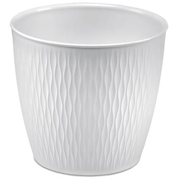 Deroma 6.3" Ariel Pot Premium Plastic White — photo 1 of 2