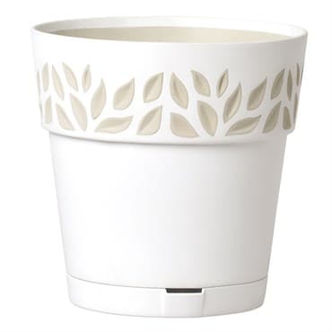 Deroma 5.9" Leaf Pot Premium Plastic White — photo 1 of 2